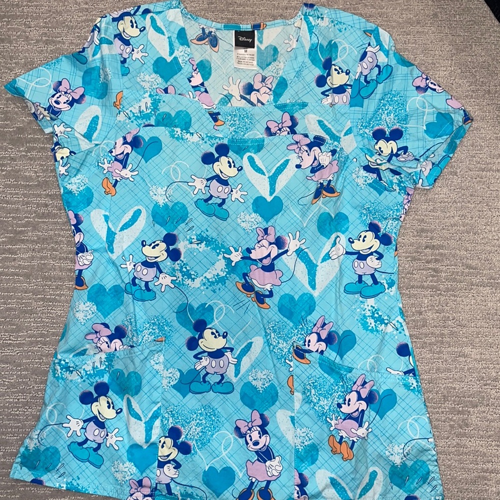 Scrub Top Minnie & Mickey